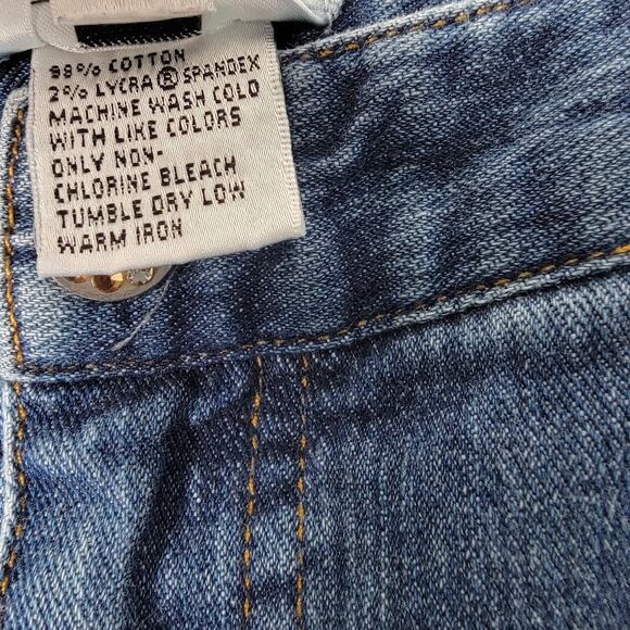 Talbots Petites Women’s Jeans Sz 12P Bootcut Rhinestone Button & Pockets Sparkle - Picture 4 of 10